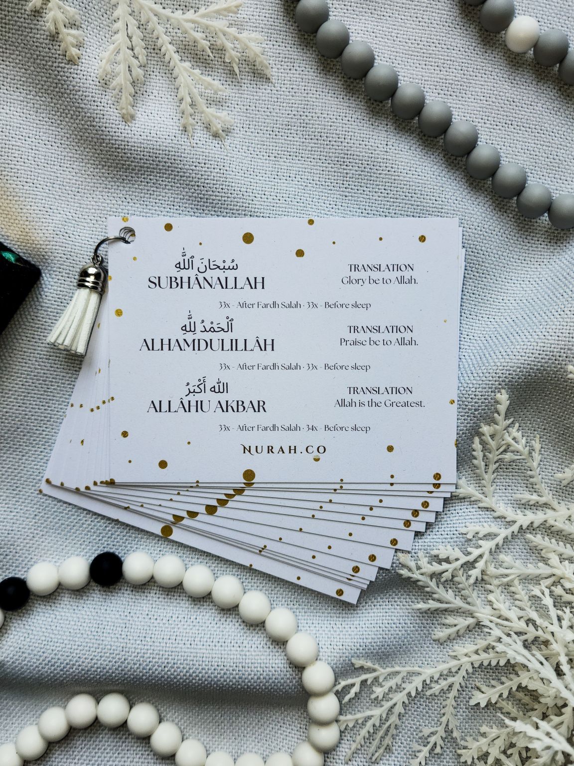 Islamic Stationery and Accessories - Adhkar Tasbih Adhkar Cards Morning and Evening Rememberance of Allah Muslim Ramadan